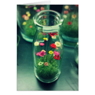Cartão Flores de fundo