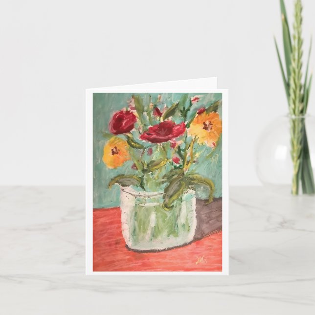 Cartão Flores de Jardim (Frente)
