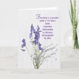 Cartão Flores de lavanda para Amizade