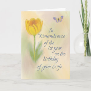 Cartão Flores de Lembrança de Aniversário de 1rua da Es