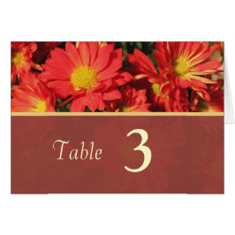 Cartão Flores de margarida laranja Número da tabela de ja