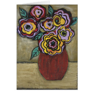 CARTÃO FLORES DE MUITAS CORES