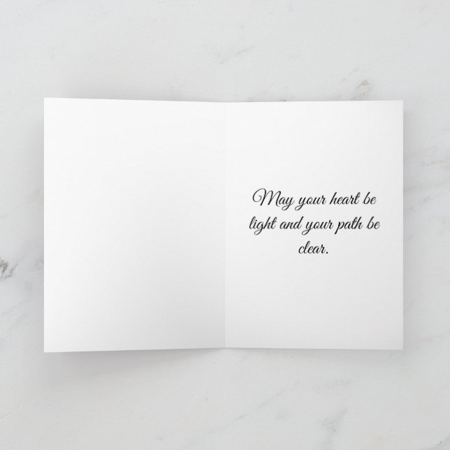 Cartão Flores de Neve da Serpente Celta Imbolc Renascimen (Interior)