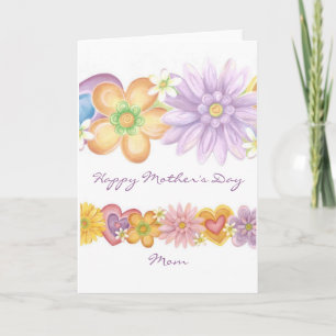 Cartão Flores de Paixão, Feliz Dia de as mães Mãe