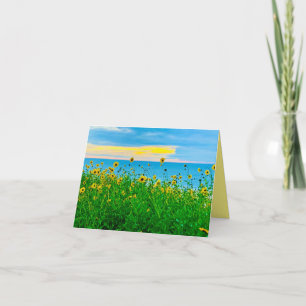 Cartão Flores de Primavera no Mar