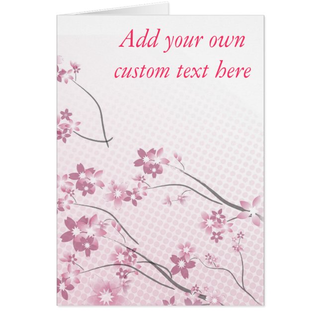 Cartão Flores de Sakura (Frente)