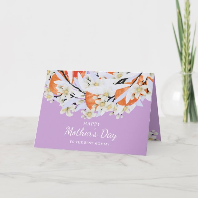 Cartão Flores De Tangerina Vernais Citrus Lilac (Frente)