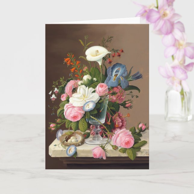 Cartão Flores de Verão, Severin Roesen (Orquídea)