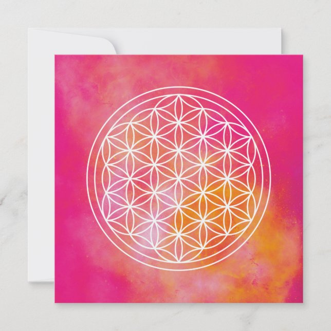 Cartão Flores de vida (Frente)