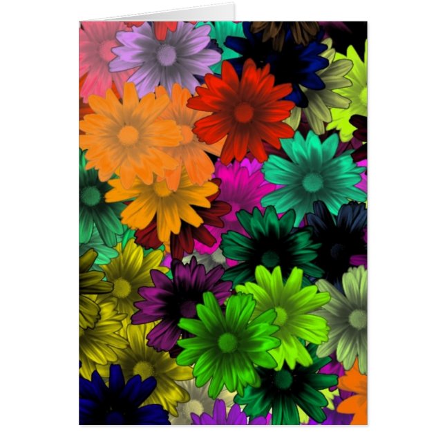 Cartão Flores de vidro retidas (Frente)