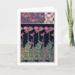 Cartão Flores do Estilo Art Nouveau, Mucha