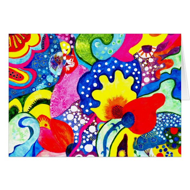 Cartão Flores do Flamenco (Frente Horizontal)