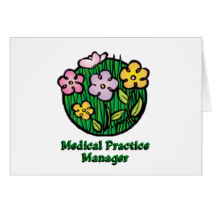 Cartão Flores do gerente da prática médica