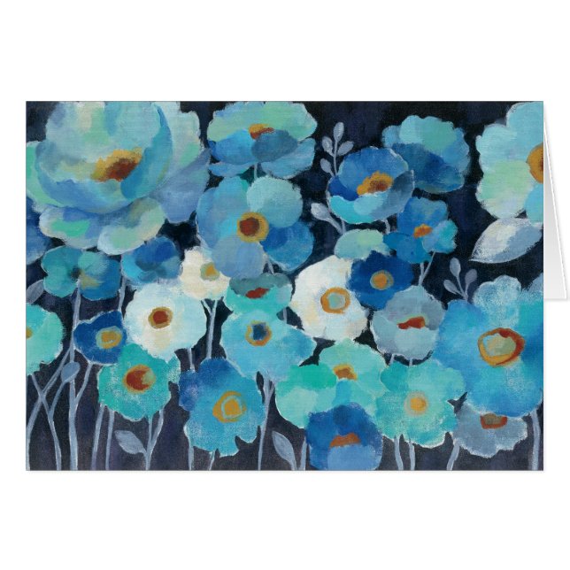 Cartão Flores do índigo (Frente Horizontal)