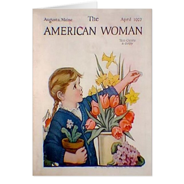 Cartão Flores do jardim (Frente)