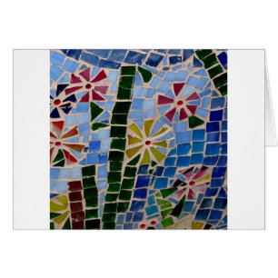 Cartão Flores do mosaico