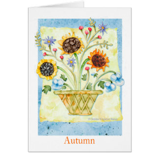 Cartão Flores do outono