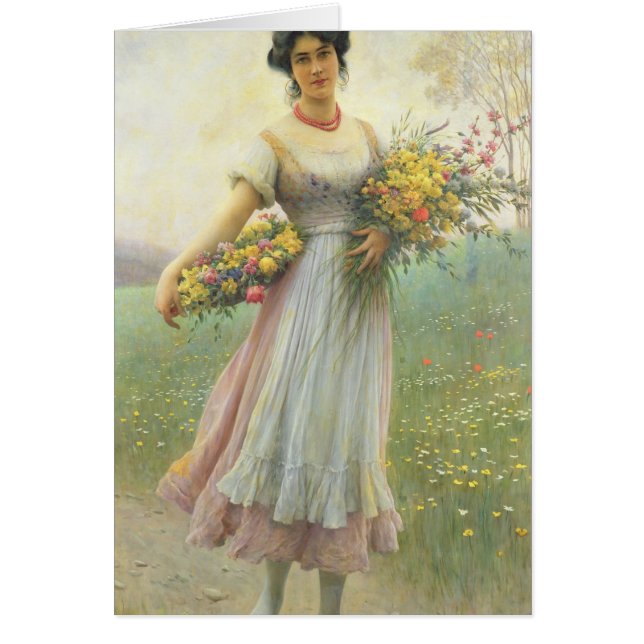 Cartão Flores do primavera (Frente)