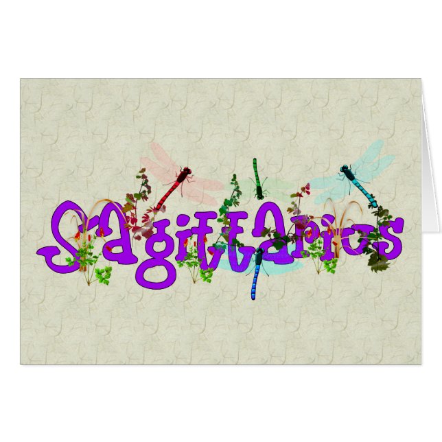 Cartão Flores do Sagitário (Frente Horizontal)