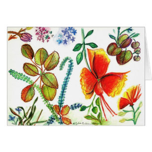 Cartão Flores e folhas de Florida