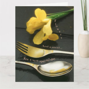 Cartão Flores em Ardósia