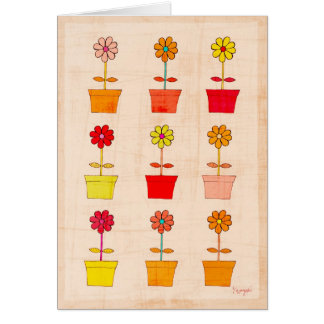 Cartão Flores engraçadas