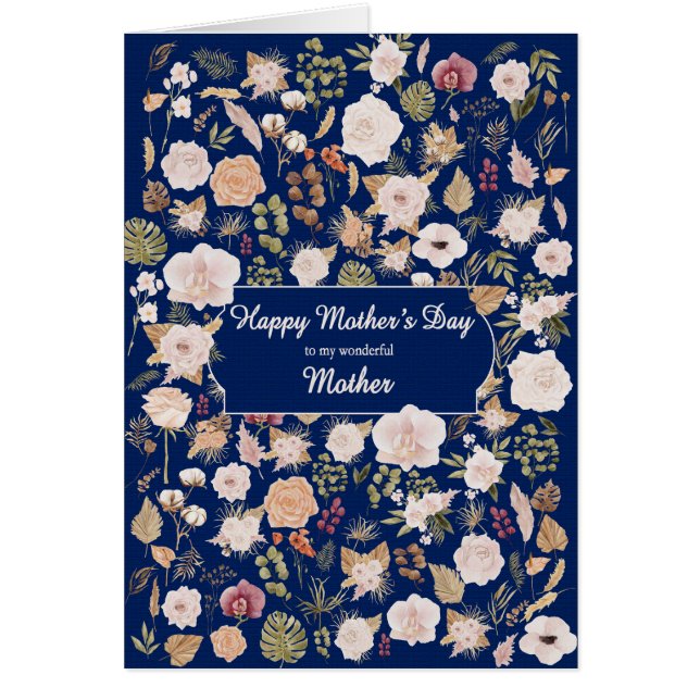 Cartão Flores espalhadas por Dia de as mães-mãe (Frente)