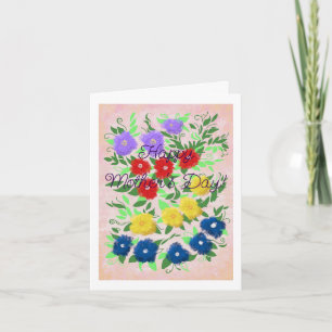Cartão Flores Feliz Dia das Mães