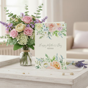 Cartão Flores Feliz Dia das Mães