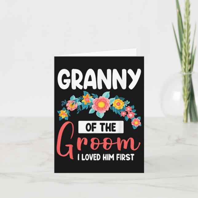 Cartão Flores Feliz Vovó De Casamento Da Alma Que Eu Amav (Frente)