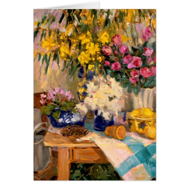 Cartão Flores frescas II (Frente)