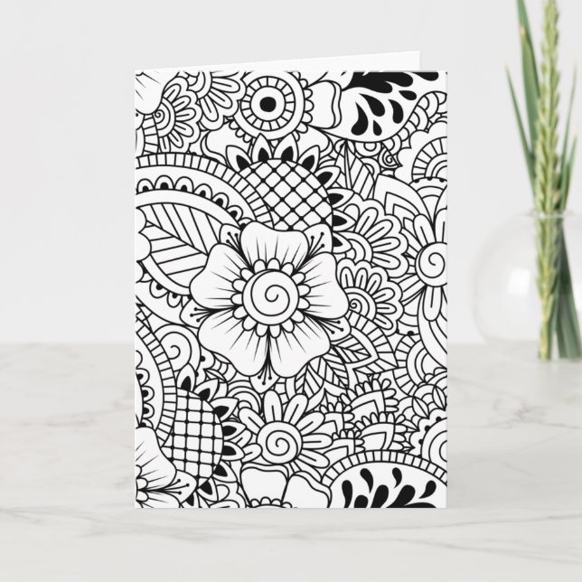 Cartão Flores Inspiradas (Frente)