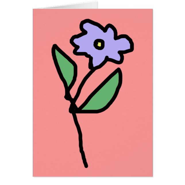 Cartão flores. jardim (Frente)