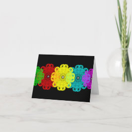 Cartão Flores laçado com as pérolas que cumprimentam e o