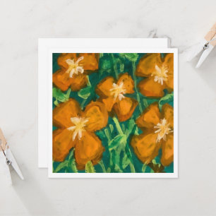 Cartão Flores Laranja