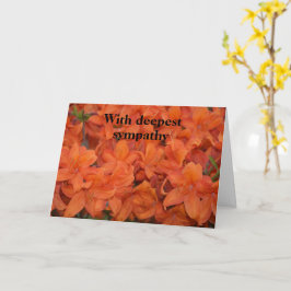 Cartão Flores laranja - Com profunda simpatia