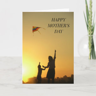 Cartão Flores na placa de Dia de as mães Bloom