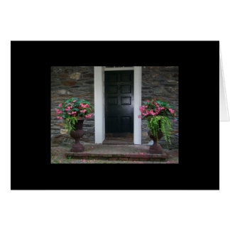 Cartão Flores na porta
