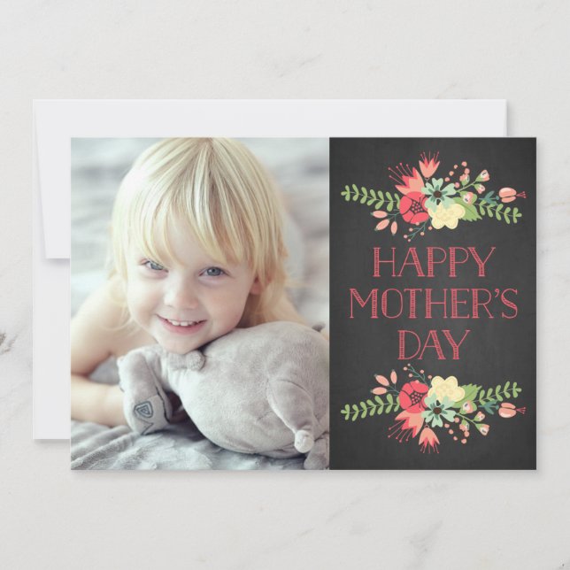 Cartão Flores no Sangue | Placa de Dia de as mães de quad (Frente)