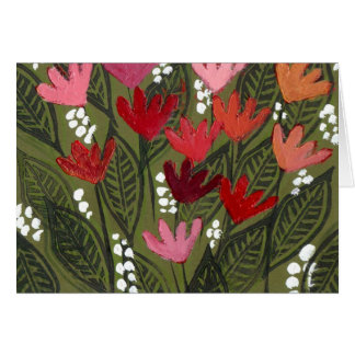 Cartão Flores num campo de sonho