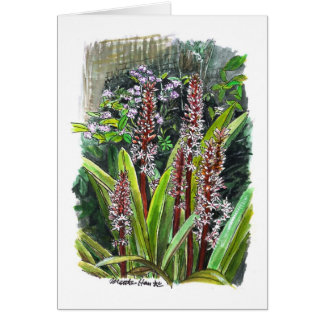 Cartão Flores num jardim