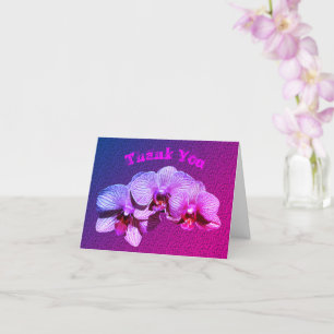 Cartão Flores Orquídeas Personalizadas Obrigado