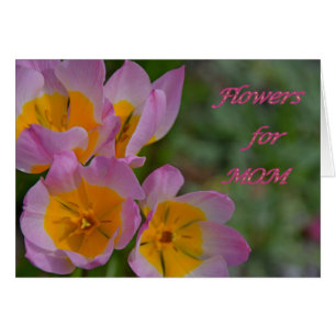 Cartão Flores para a mãe