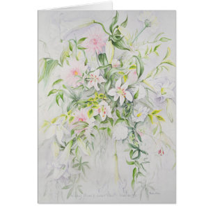 Cartão Flores para casamentos para Louisa e Robert