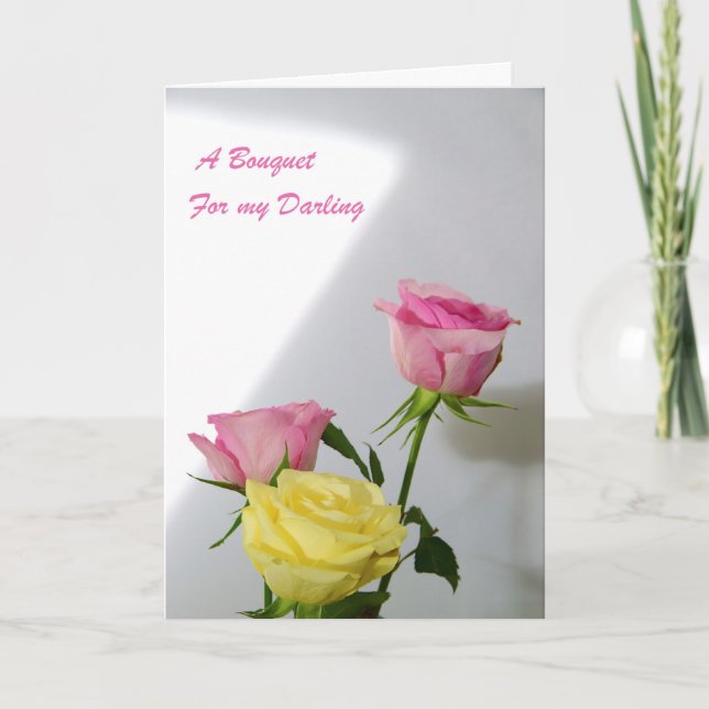 Cartão Flores Para Minha Querida. (Frente)
