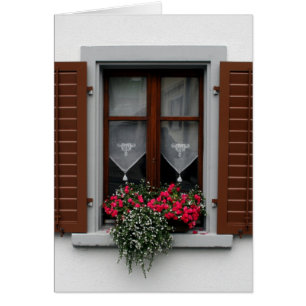 Cartão flores para obturador de madeira