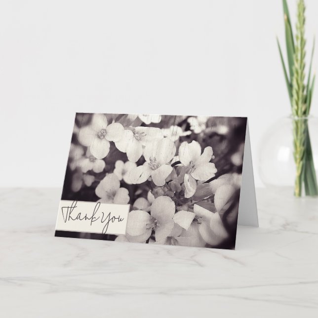 Cartão Flores personalizadas de lavanda clara (Frente)