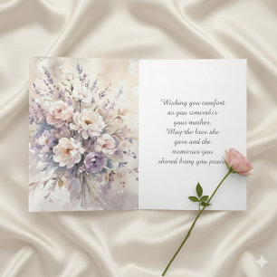 Cartão Flores Personalizadas em Aquarela para Condes de M