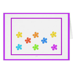 Cartão Flores Pintadas