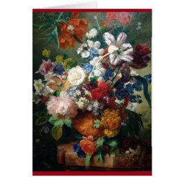 Cartão Flores: pintura por Mestre holandês Jan van Huysum